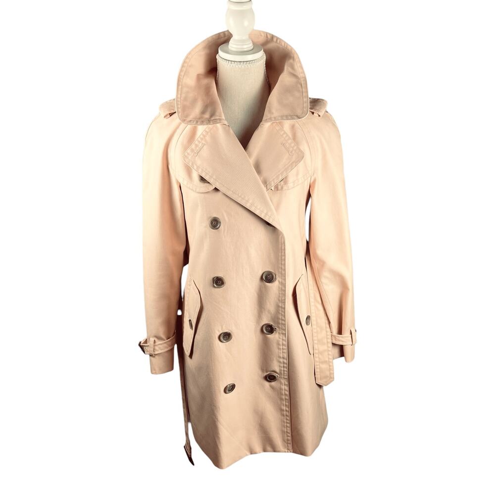 Coach Quartz Pink Double Breasted Belted Trench Coat Size 4 - Picture 13 of 16